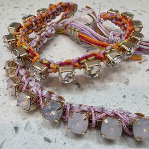 Colorful Crystal Friendship Bracelet Set New With Tags